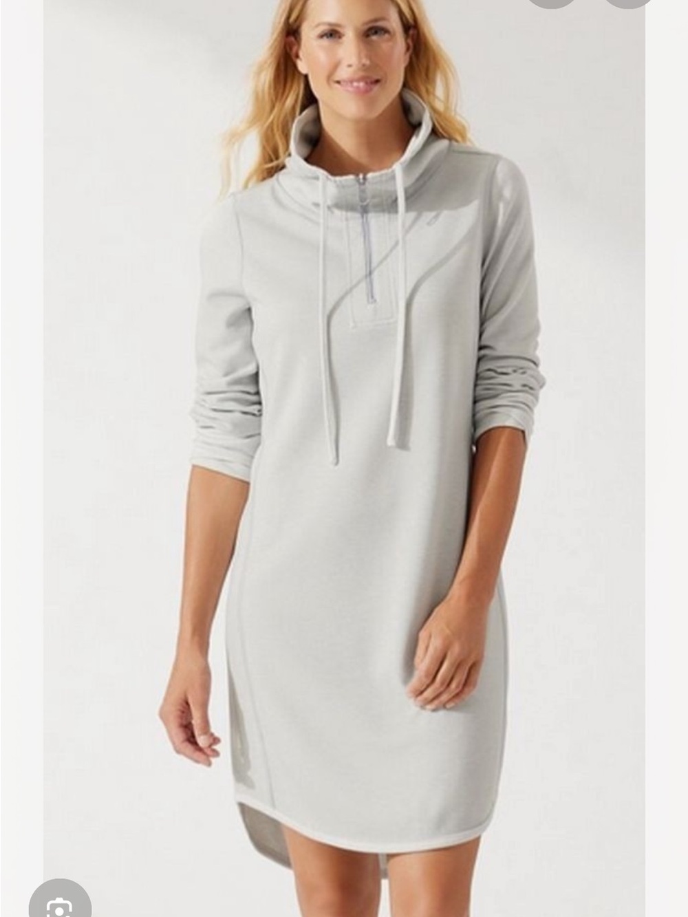 Tommy Bahama Sun Fade Flipshade Reversible Quarter Zip Light Grey Dress Size XS